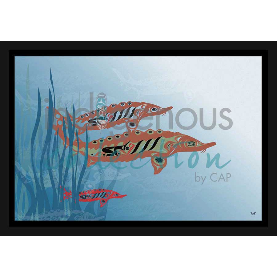 Sturgeon by artist Mark Preston - Tlingit. Indigenous Collection