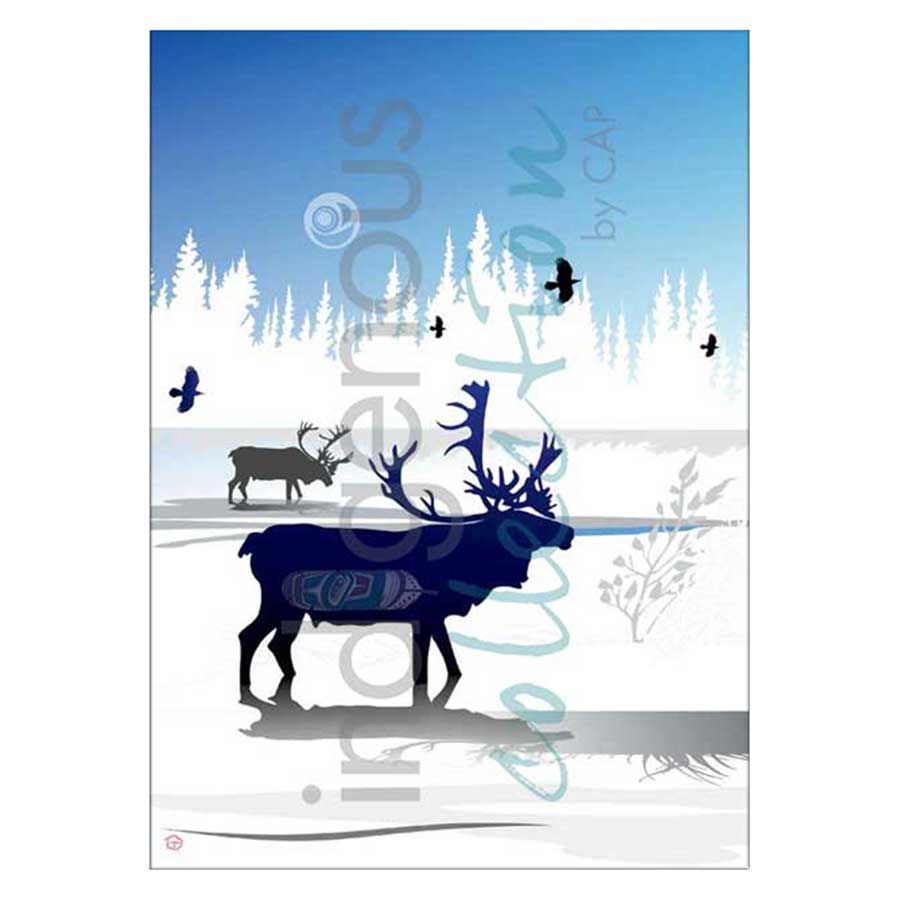Caribou Winter Canvas Prints
