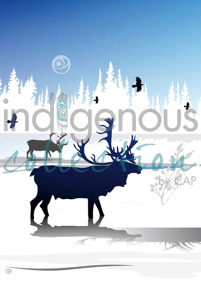 Caribou Winter by artist Mark Preston