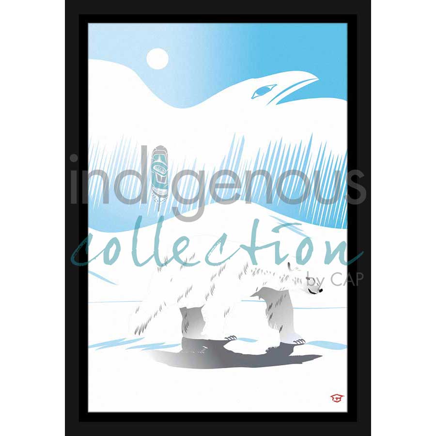 Winter Polar Bear by artist Mark Preston - Tlingit. Indigenous Collection