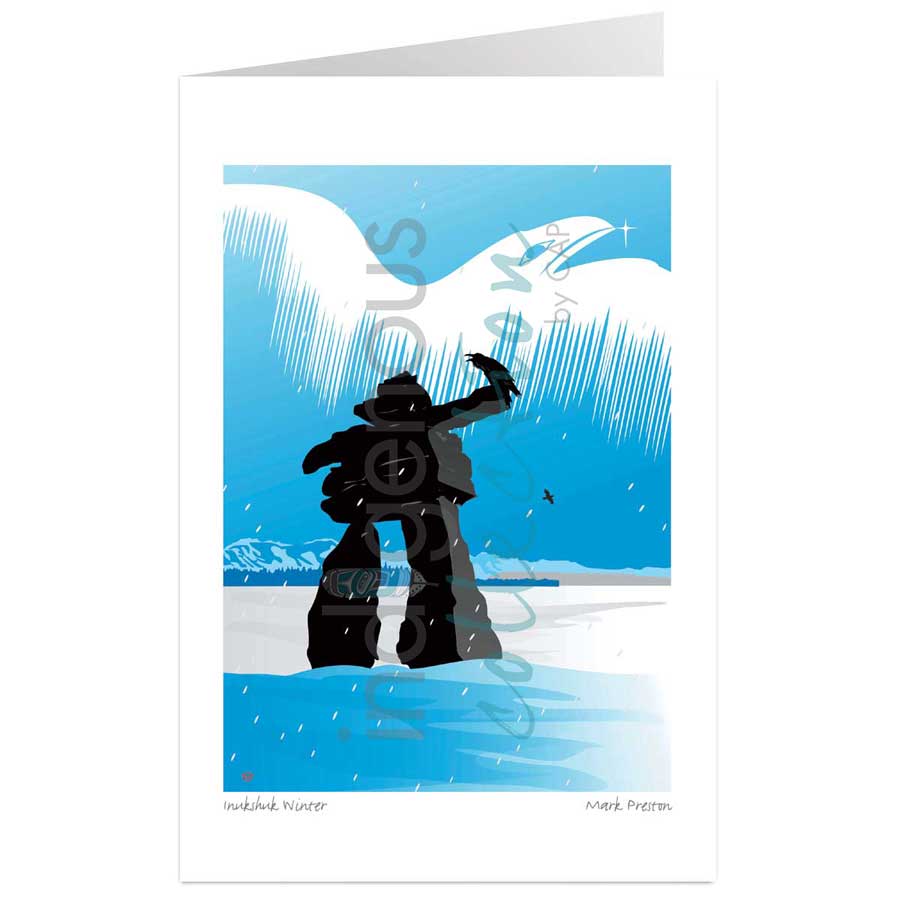 Inukshuk Winter by artist Mark Preston