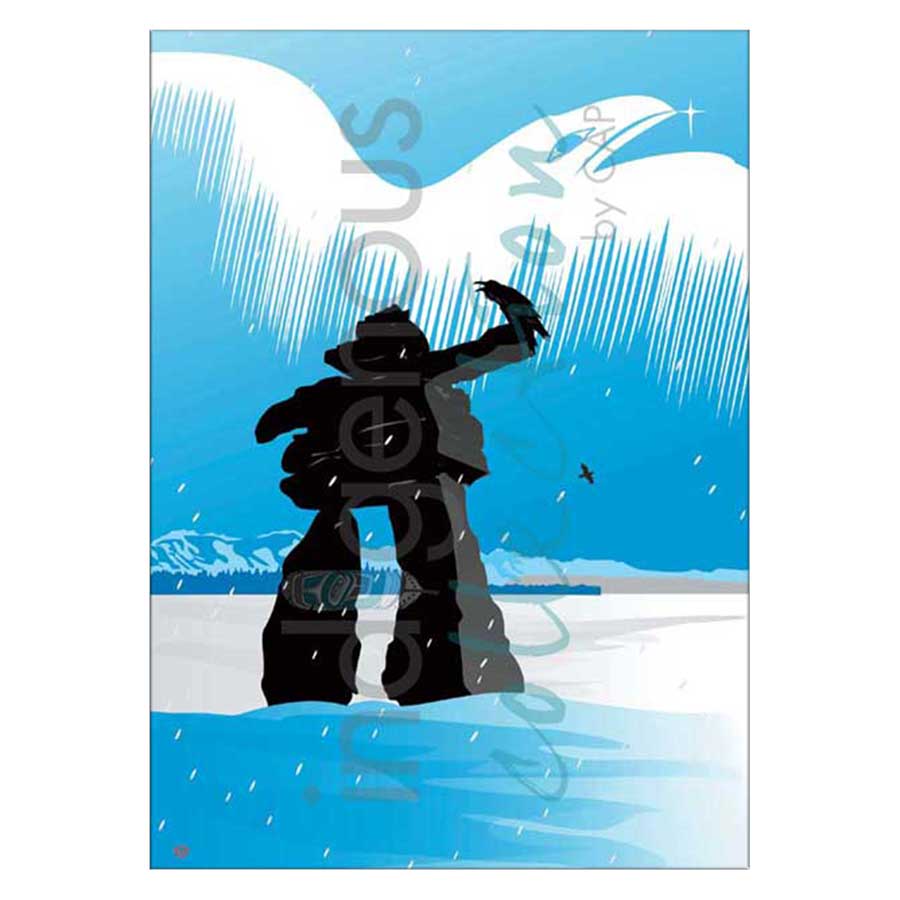 Inukshuk Winter Canvas Prints