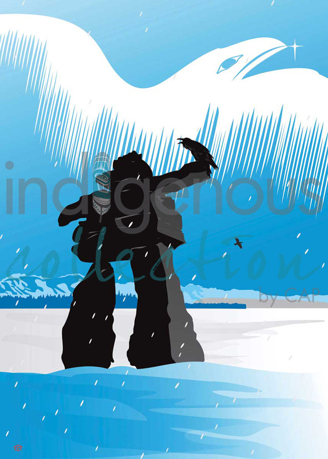 Inukshuk Winter by artist Mark Preston