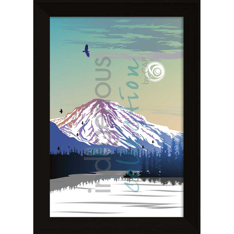 Yukon Mountain by artist Mark Preston - Tlingit. Indigenous Collection