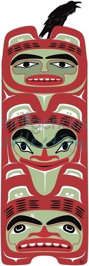 Three watchmen totem by artist Mark Preston