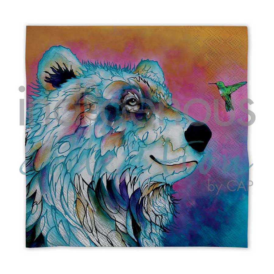 Sunrise Tales napkins by artist Micqaela Jones