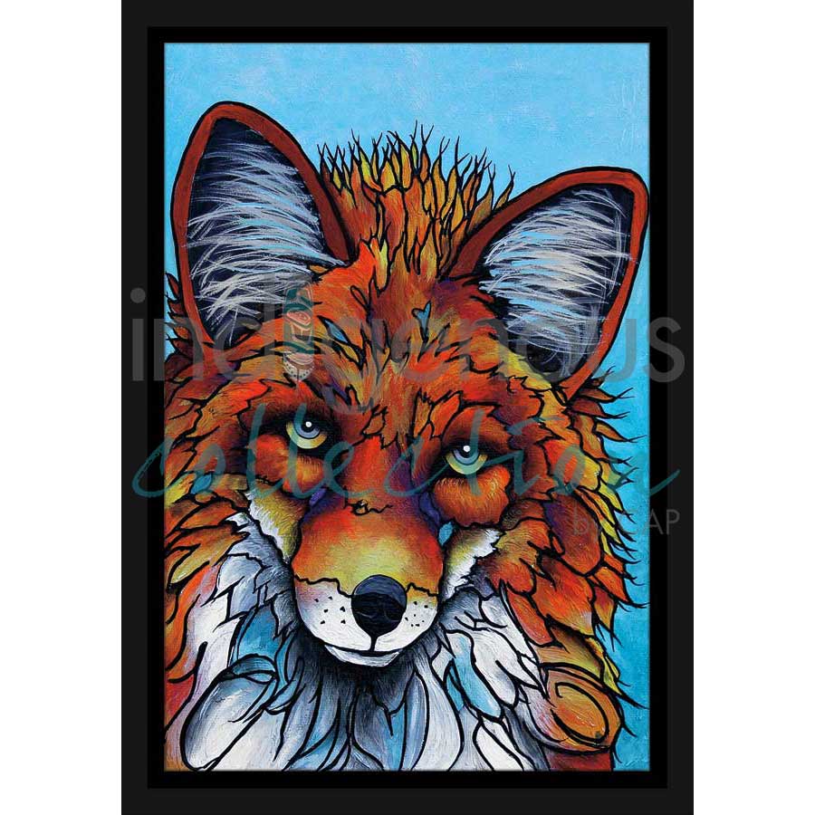 What a Fox by artist Micqaela Jones - Te-Moak. Indigenous Collection