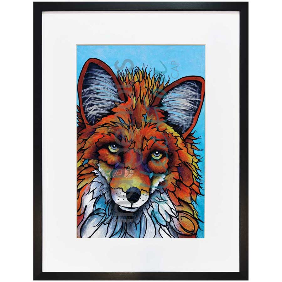 What a Fox by artist Micqaela Jones - Te-Moak. Indigenous Collection