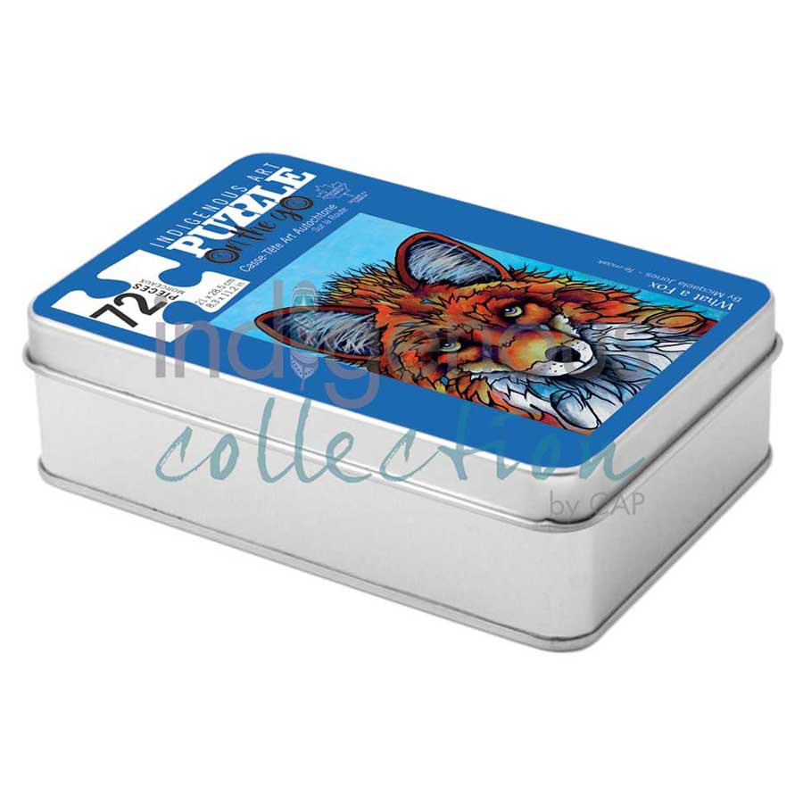 What a Fox Puzzle - On The Go - 72 Pcs by artist Micqaela Jones. Indigenous Collection.