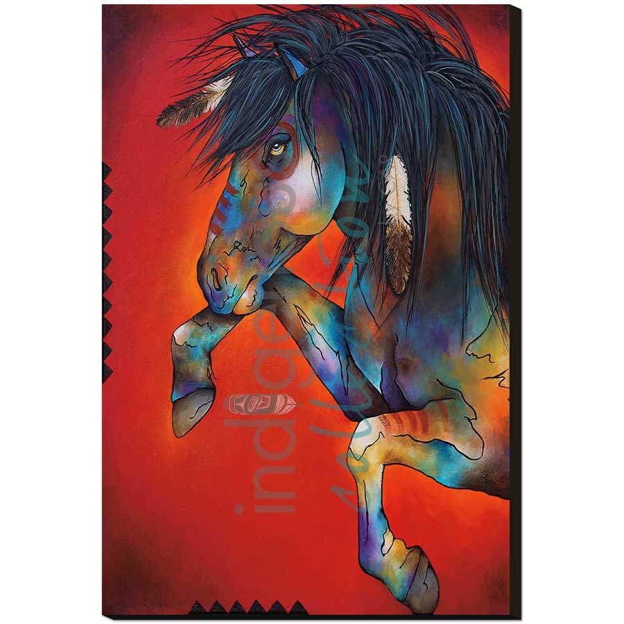 Wild Fire by artist Micqaela Jones - Te-Moak. Indigenous Collection