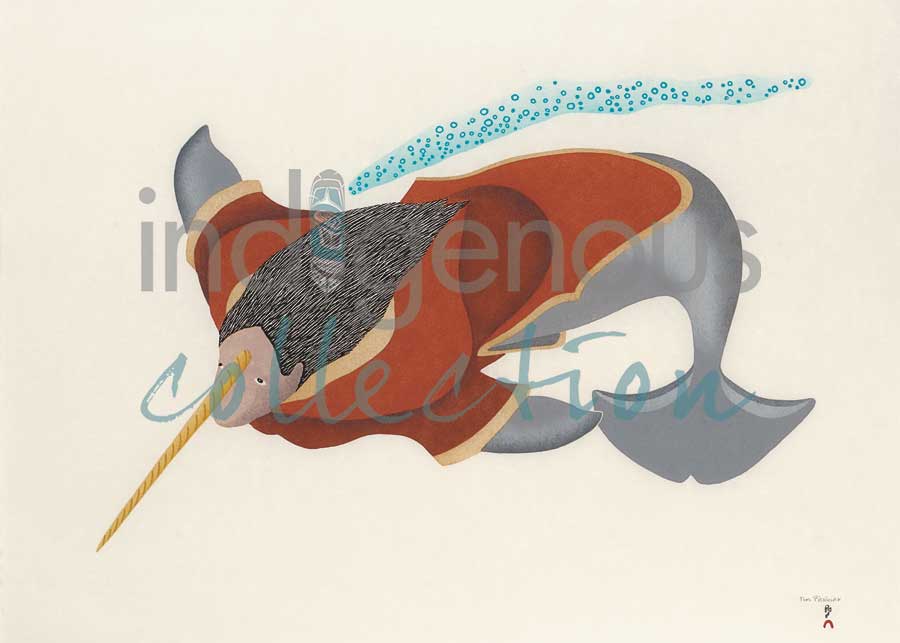 Narwhal Spirit by artist Tim Pitsiulak
