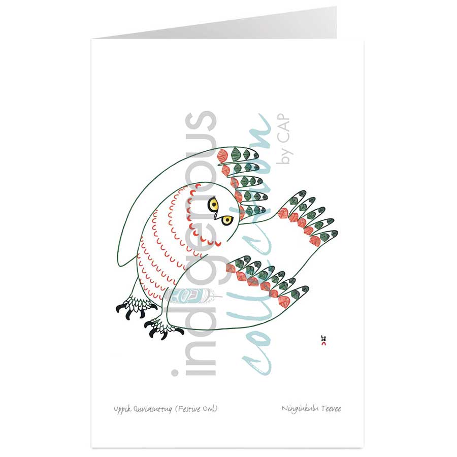 Uppik Quviasuttuq (Festive Owl) by artist Ningiukulu Teevee