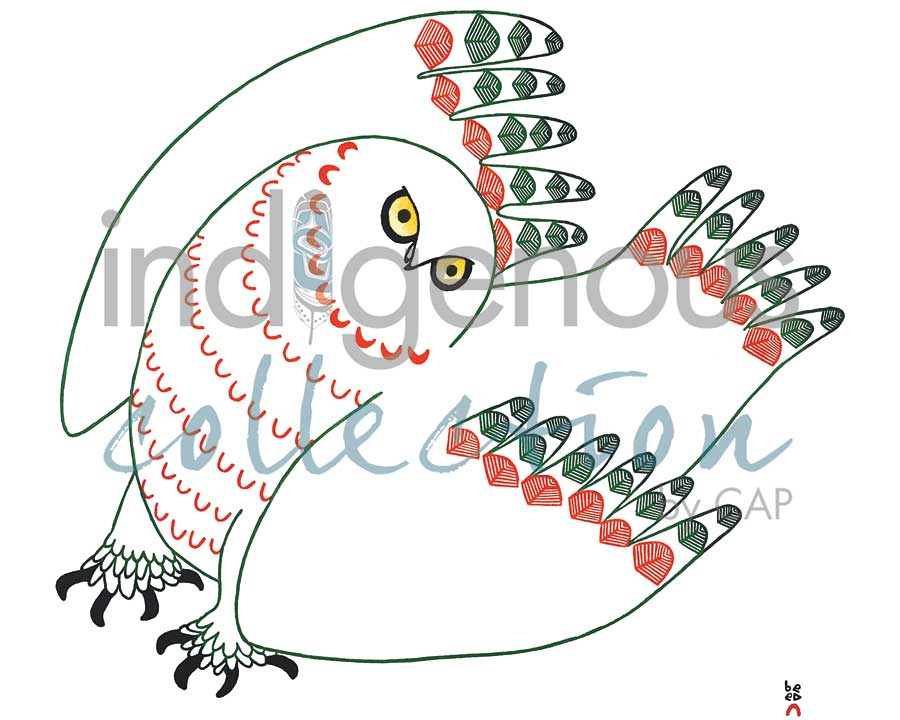 Uppik Quviasuttuq (Festive Owl) by artist Ningiukulu Teevee