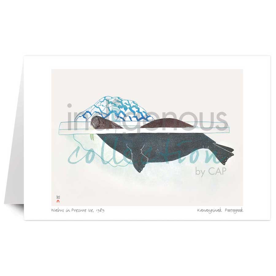 Walrus in Pressure Ice by artist Kananginak  Pootoogook
