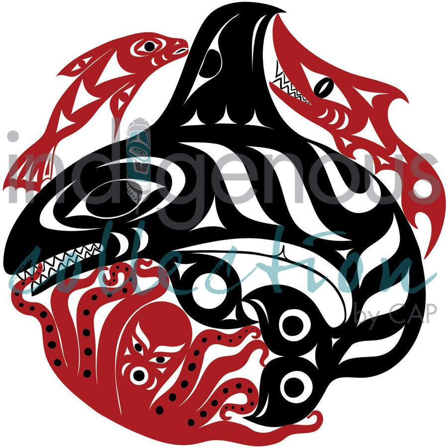 Orcas Octopus by artist Gary Sheena