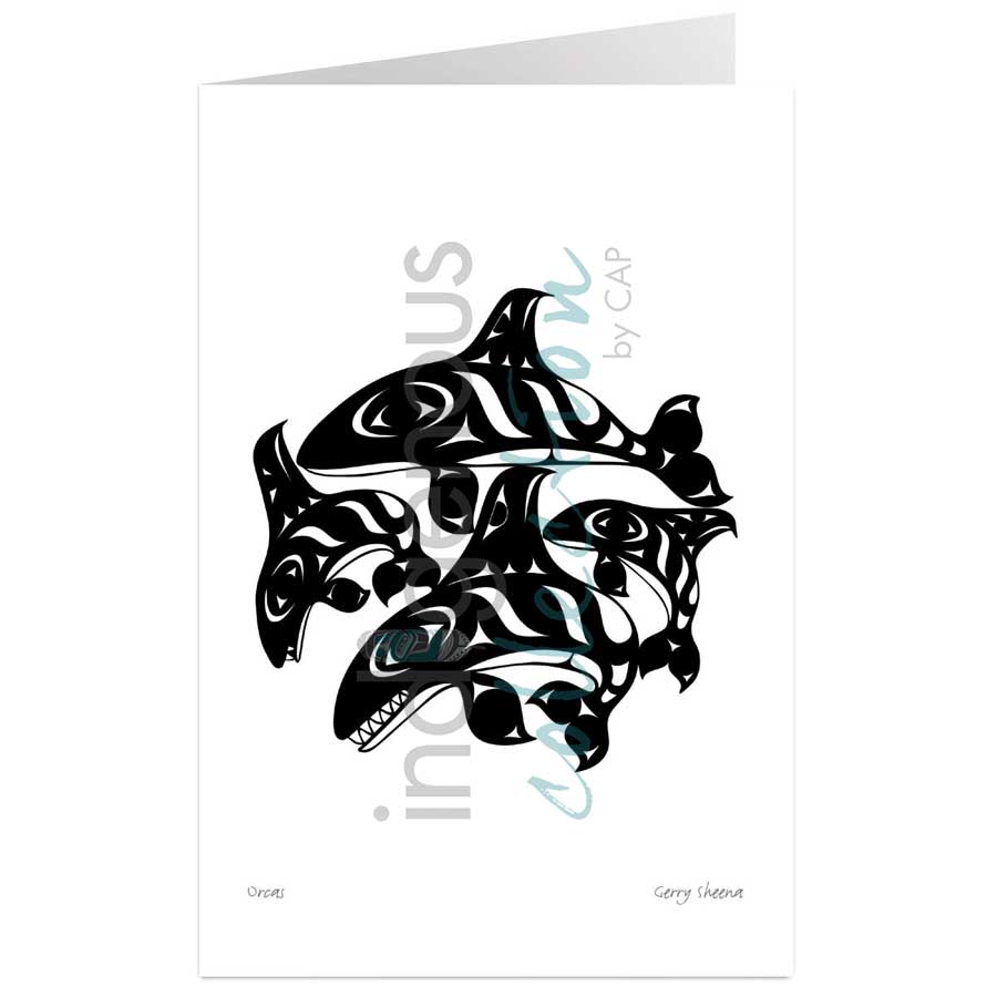 Orcas  by artist Gary Sheena