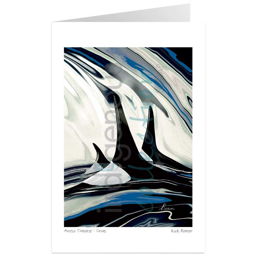 Arctic Traverse - Orcas by artist Rick Beaver