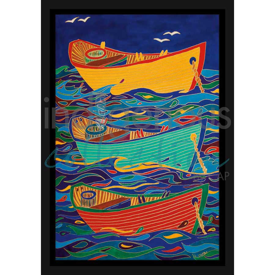 Three Dories by artist Dawn Oman - Denesuline (Chipewyan). Indigenous Collection