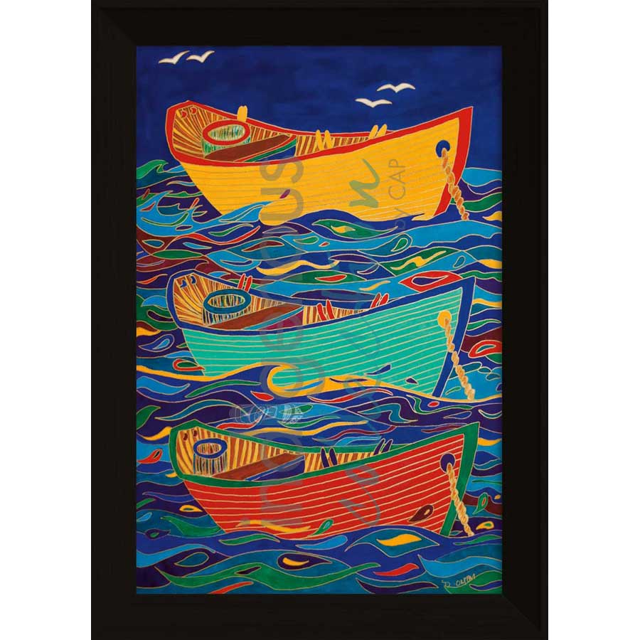 Three Dories by artist Dawn Oman - Denesuline (Chipewyan). Indigenous Collection