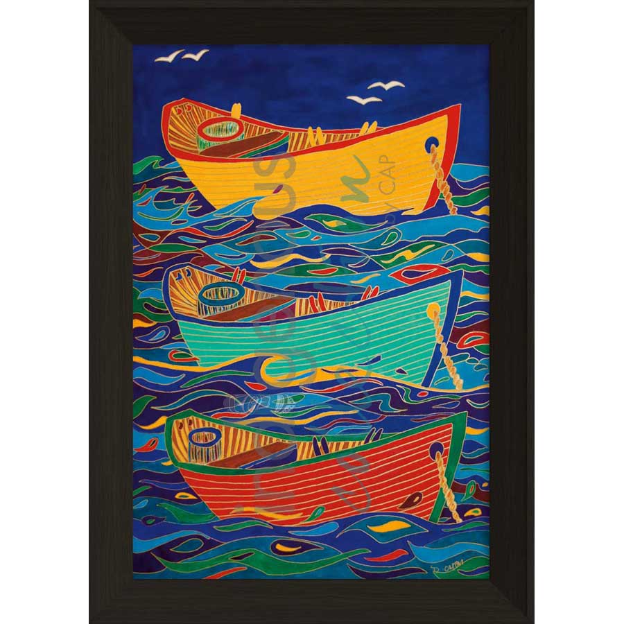 Three Dories by artist Dawn Oman - Denesuline (Chipewyan). Indigenous Collection