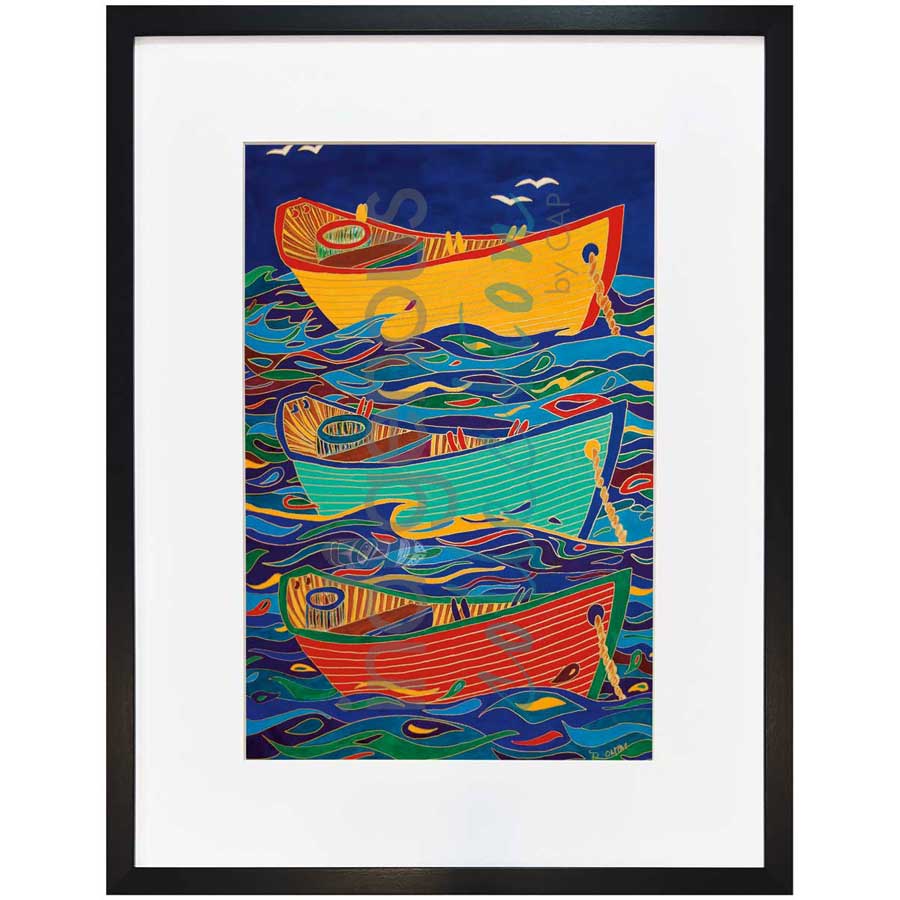 Three Dories by artist Dawn Oman - Denesuline (Chipewyan). Indigenous Collection