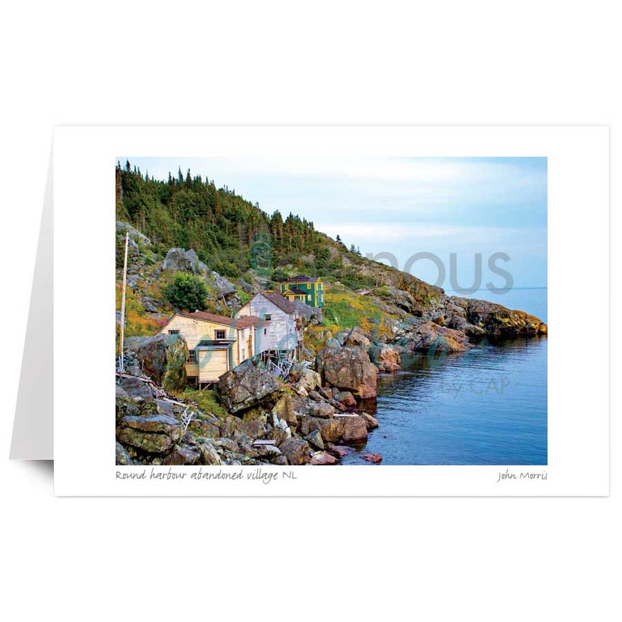 Round harbour abandoned village NL by artist John Morris