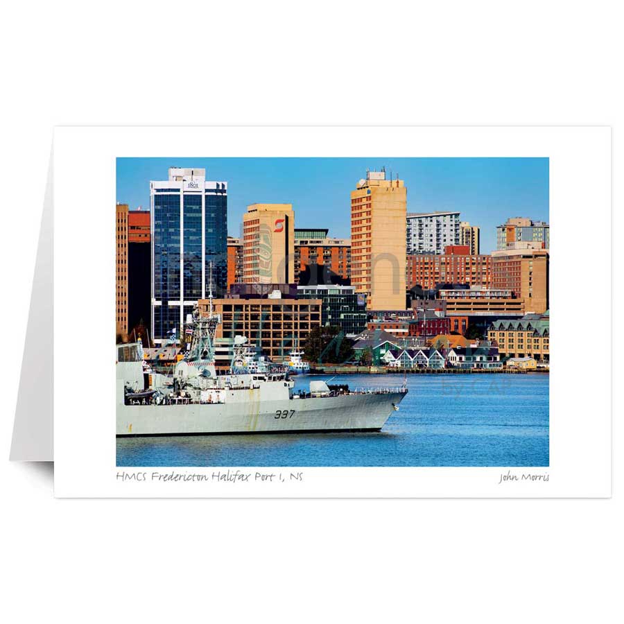HMCS Fredericton Halifax Port, NS by artist John Morris