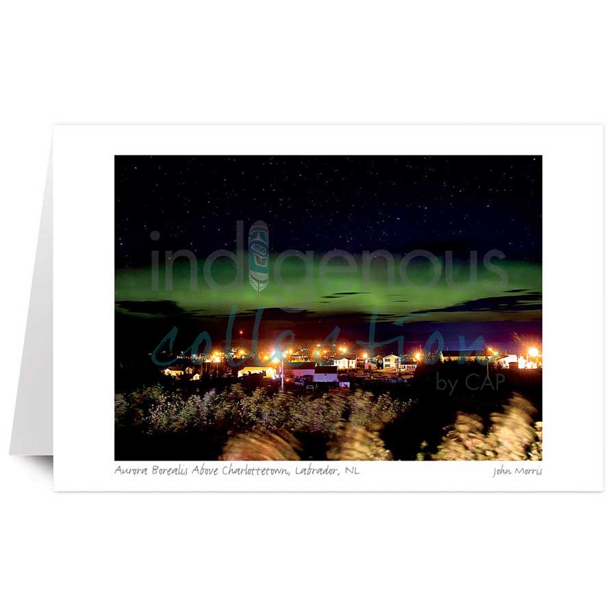 Aurora Borealis Above Charlottetown, Labrador, NL by artist John Morris