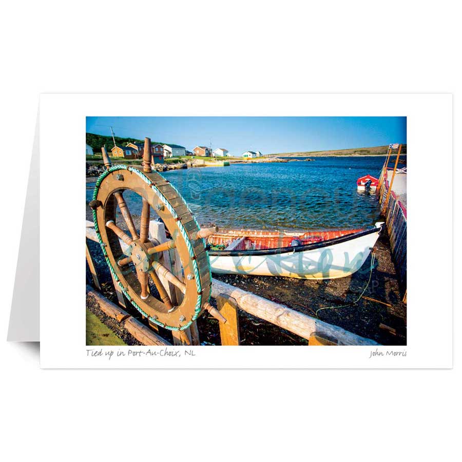 Tied up in Port-Au-Choix, NL by artist John Morris