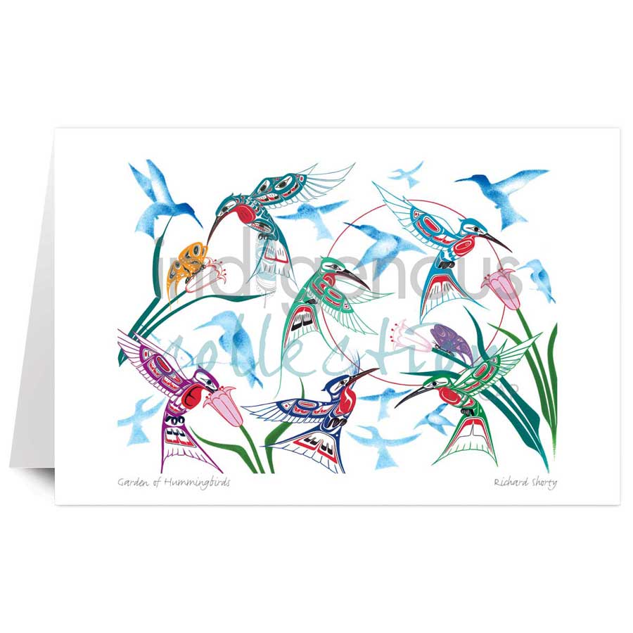 Garden of Hummingbirds by artist Richard Shorty
