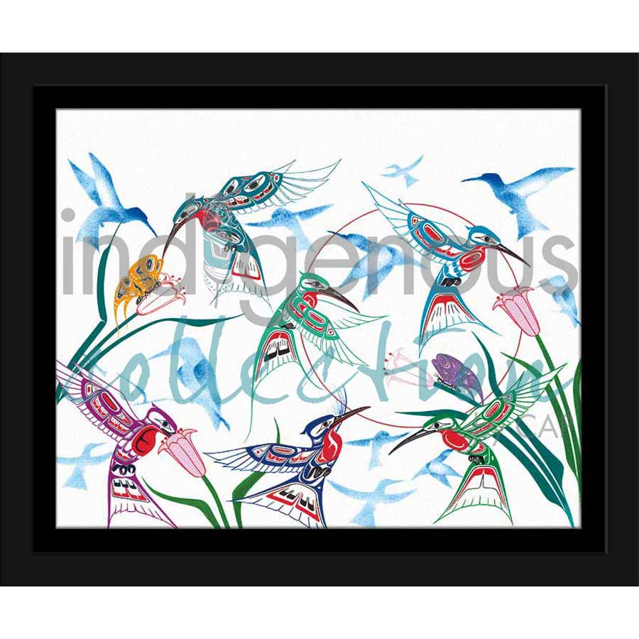 Garden of Hummingbirds by artist Richard Shorty - Northern Tutchone. Indigenous Collection