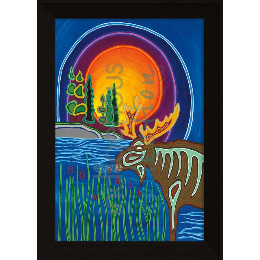 Spirit of the Mooz by artist Patrick Hunter - Ojibway. Indigenous Collection
