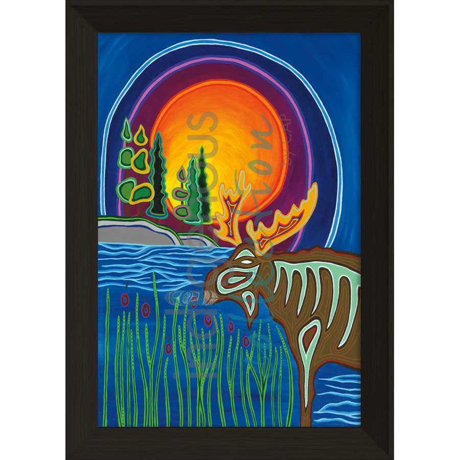 Spirit of the Mooz by artist Patrick Hunter - Ojibway. Indigenous Collection
