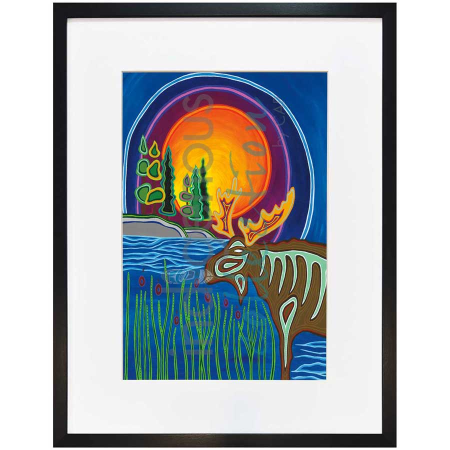 Spirit of the Mooz by artist Patrick Hunter - Ojibway. Indigenous Collection