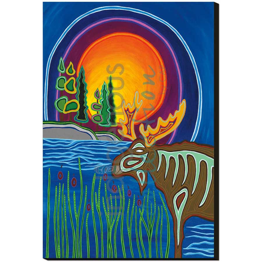 Spirit of the Mooz by artist Patrick Hunter - Ojibway. Indigenous Collection