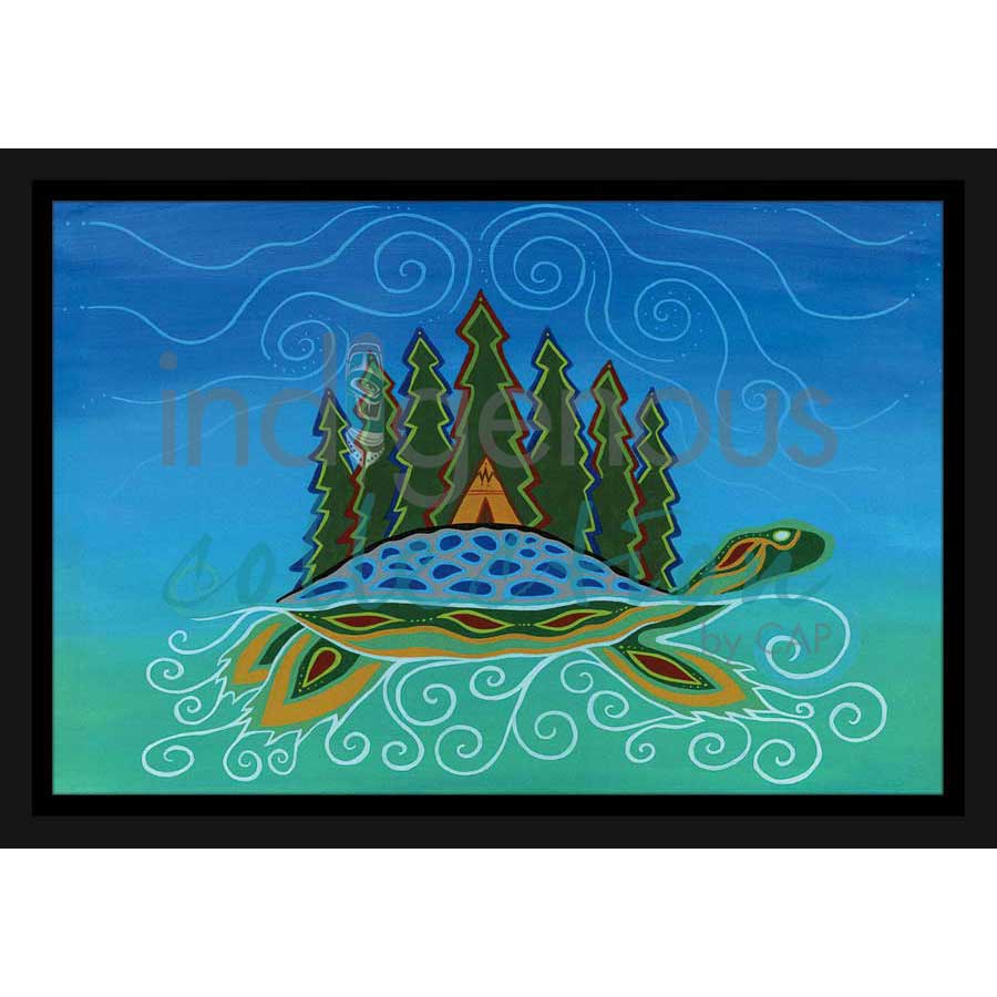 Turtle Island by artist Patrick Hunter - Ojibway. Indigenous Collection