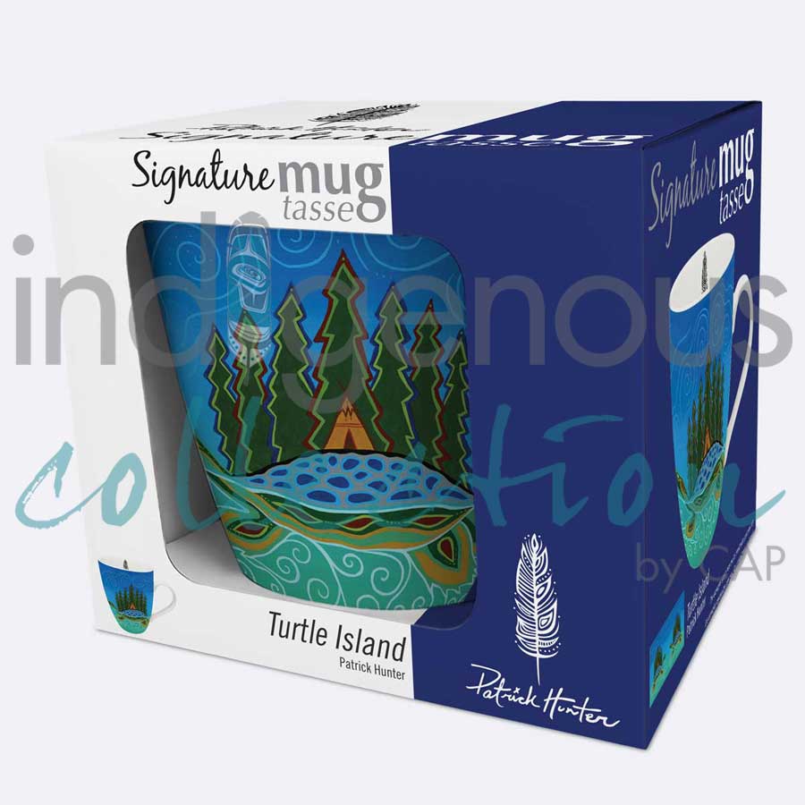 Turtle Island 18 oz. Signature Mug by artist Patrick Hunter