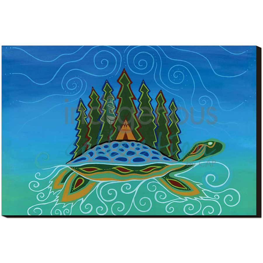 Turtle Island by artist Patrick Hunter - Ojibway. Indigenous Collection