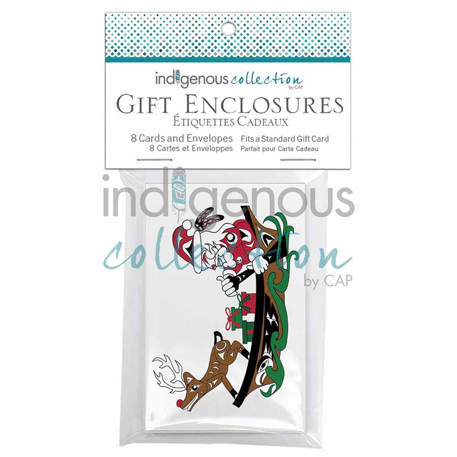 Christmas Canoe Gift Enclosure Cards by artist Doug La Fortune