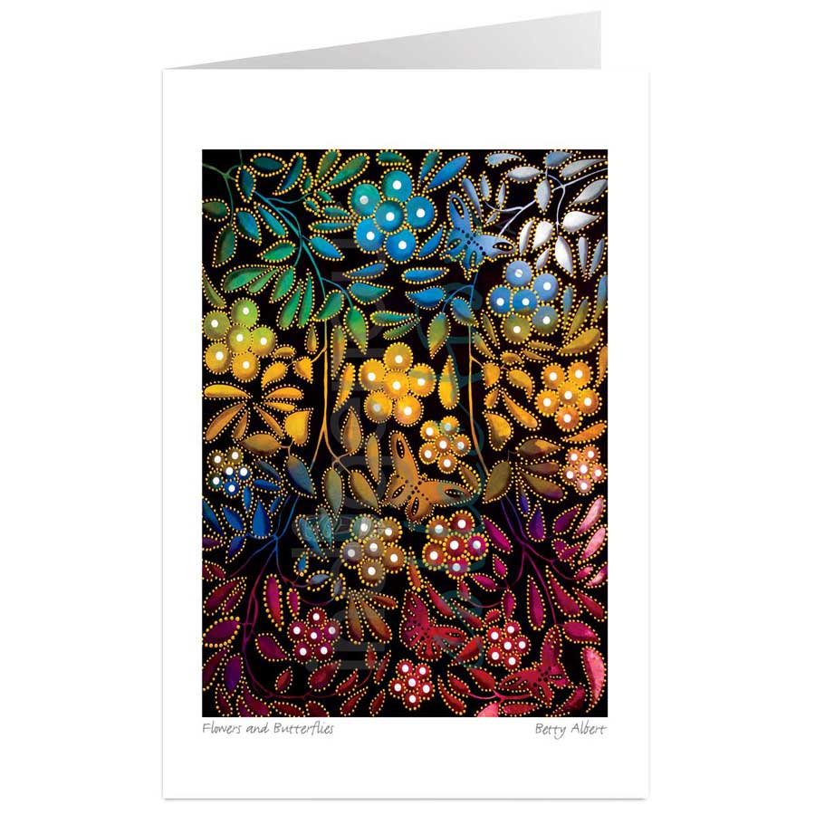 Flowers and Butterflies by artist Betty Albert