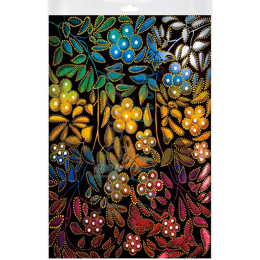 Flowers and Butterflies by artist Betty Albert - Cree. Indigenous Collection