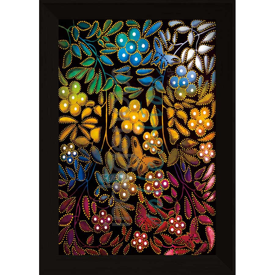 Flowers and Butterflies by artist Betty Albert - Cree. Indigenous Collection