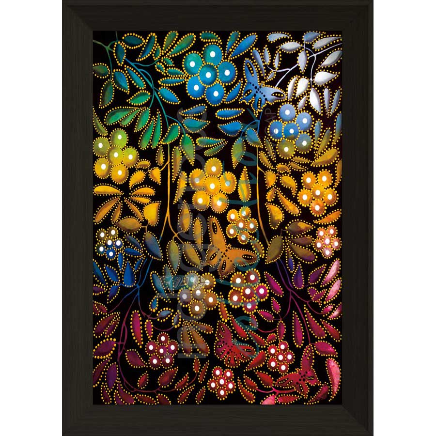 Flowers and Butterflies by artist Betty Albert - Cree. Indigenous Collection