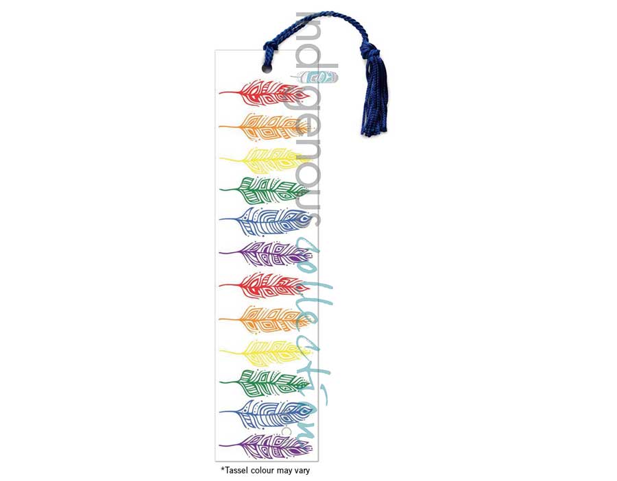 Pride Feathers Bookmark by artist Patrick Hunter