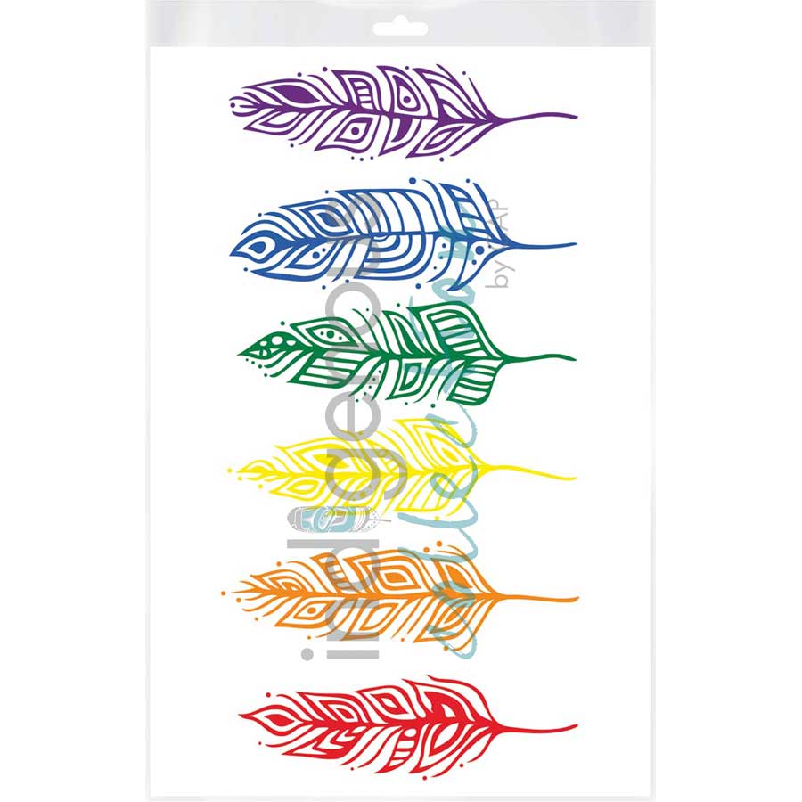 Pride Feathers by artist Patrick Hunter - Ojibway. Indigenous Collection