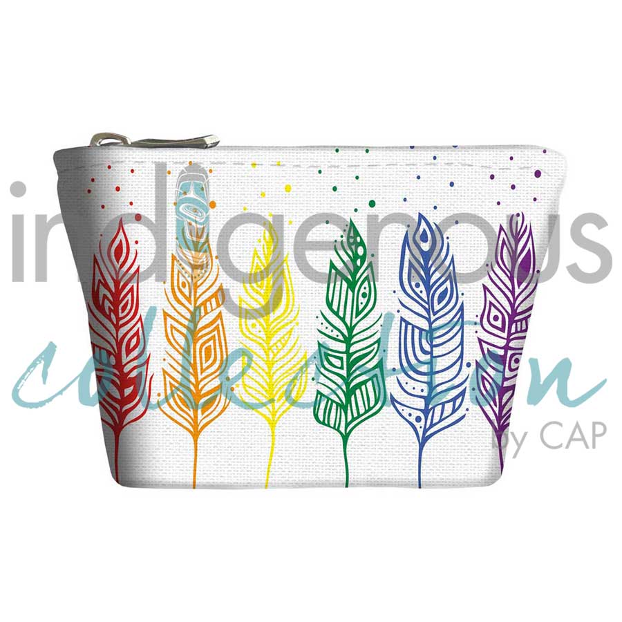 Pride Feathers Coin Purse by artist Patrick Hunter