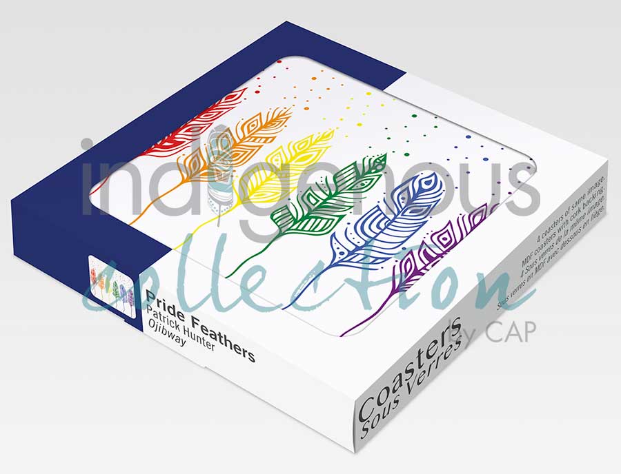 Pride Feathers Coaster by artist Patrick Hunter