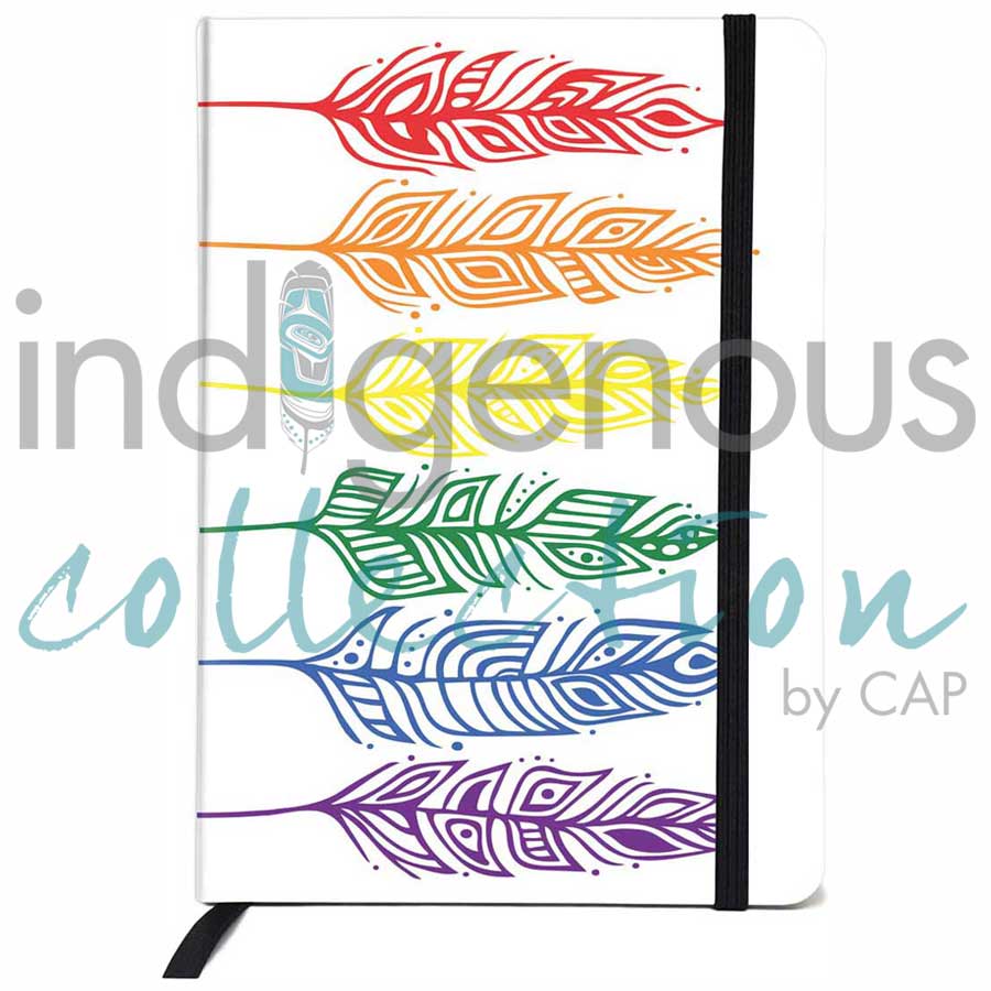 Pride Feathers Journal by artist Patrick Hunter. Indigenous Collection.