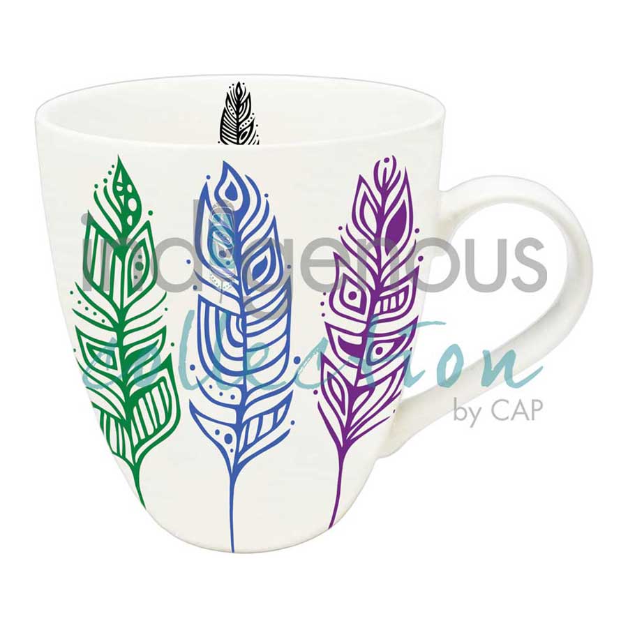 Pride Feathers 18 oz. Signature Mug by artist Patrick Hunter