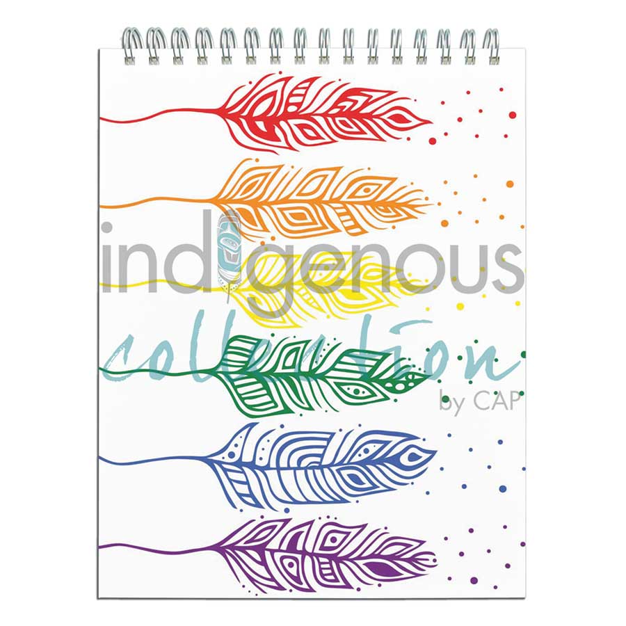 Pride Feathers Sketchbook by artist Patrick Hunter. Indigenous Collection.